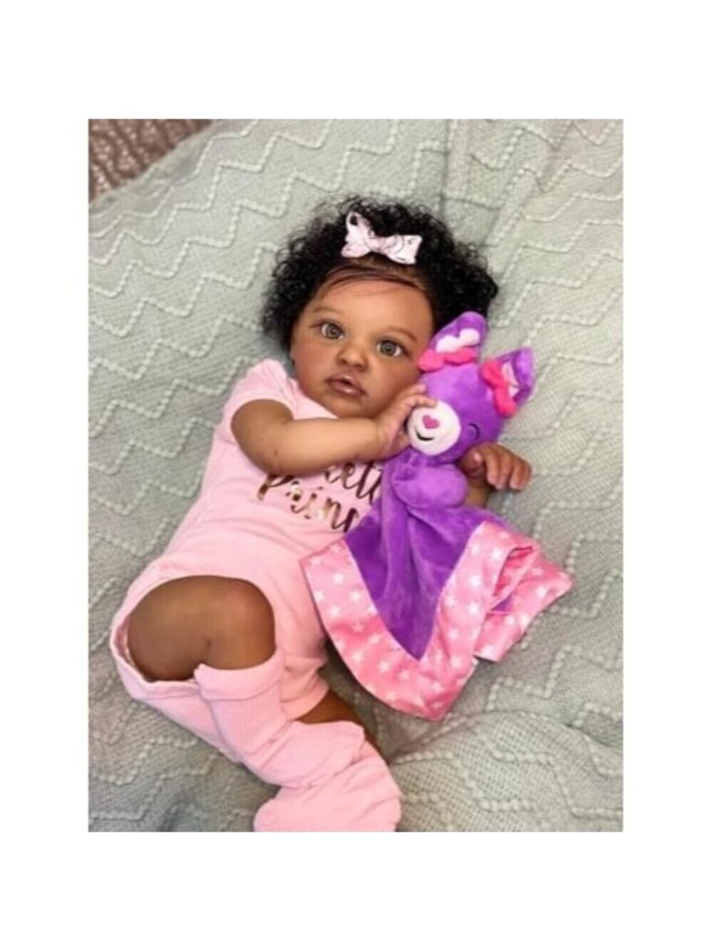 🆕20inch African American Realistic Newborn Girl Baby Dolls Black Baby